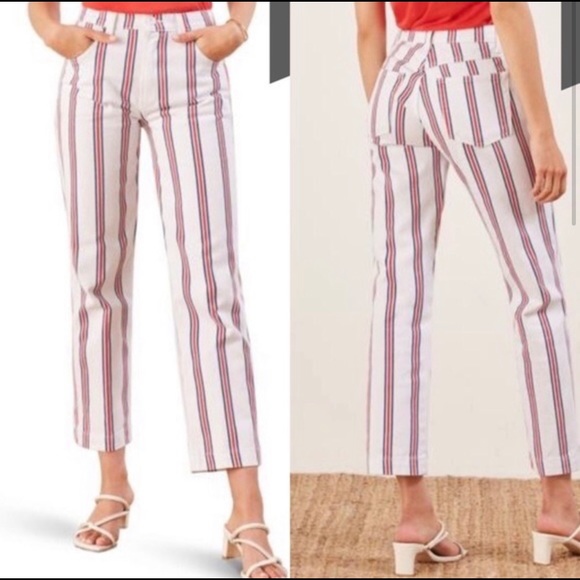 Reformation Striped Roper Jeans 27 - Picture 2 of 5